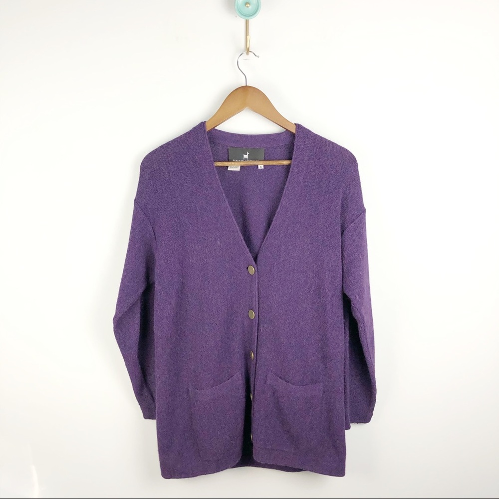 peruvian connection alpaca cardigan